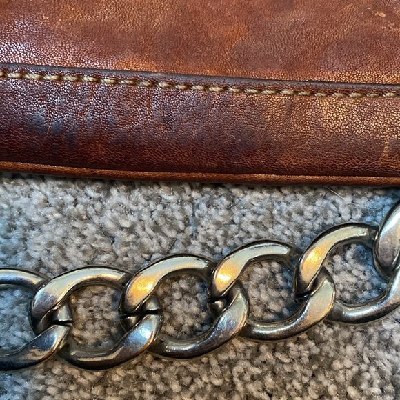 Juicy Couture Leather Handbag Thick Silver Chain Strap - Picture 13 of 15